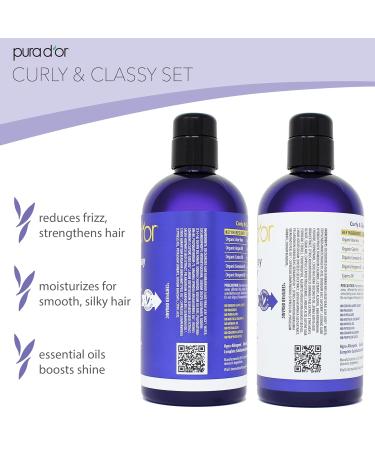 PURA D' OR Curly & Classy Hydrating Conditioner 16oz - Ultimate Definition & Bounce for Gorgeous Curls | Coconut & Kukui Oil Blend - Buy Online on GoSupps.com