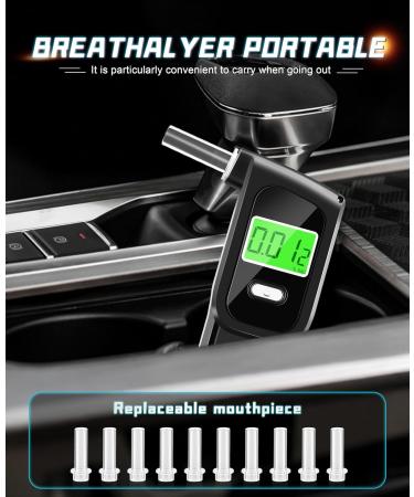 2026 Upgraded Breathalyzer Portable Alcohol Breathalyzer Tester LCD Digital Display 10 Mouthpieces - Buy Online on GoSupps.com