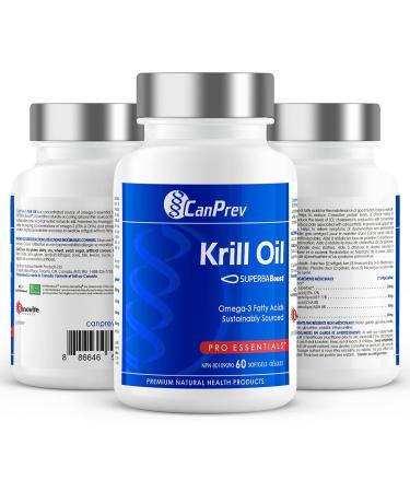 Canprev - Krill Oil Superba Boost 60 Softgels - High EPA DHA Omega 3 Fatty Acid Phospholipids & Astaxanthin Concentration From Antarctic Krill - Pure Omega 3 Krill Oil Supplements - No Fishy Odour 60 count (Pack of 1) - Buy Online on GoSupps.com