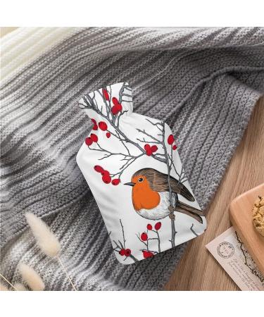 Sparrow Hot Water Bottle with Plush Cover - Cozy Hand Warmer for Adults & Children (26.5x15.3cm) - International Shipping Available - Buy Online on GoSupps.com