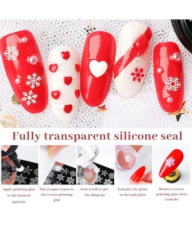 Nail Art Stamp - Transparent Soft Nail Design Tool with Cockroach Patterns for French Smile Line Manicure - Buy Online on GoSupps.com