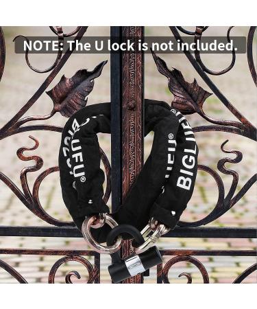 Biglufu 4ft/120cm Motorcycle Security Chain - Heavy Duty Hardened Steel Anti-Theft Chain for Motorbikes, Gates, and Bicycles - 10mm Thick Cut Proof Chain Link - Buy Online on GoSupps.com