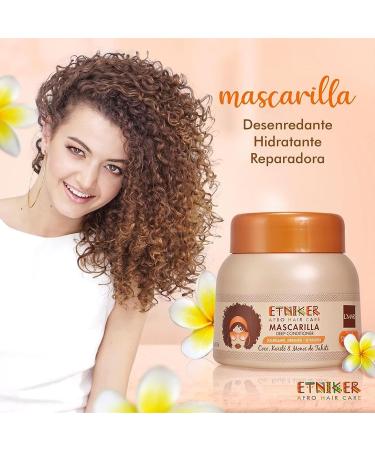 Etniker Deep Conditioning Hair Mask for Dry Damaged Curl Hair - Coconut Oil, Shea Butter, Monoi Oil - Detangle, Soften, Moisturize - Paraben, Salt, Sulfate Free - L'MAR - Buy Online on GoSupps.com