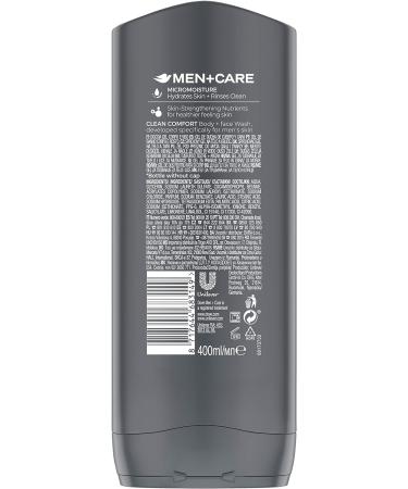 Dove Men+Care Clean Comfort Body Wash 400ml - Hydrating Shower Gel for Men - Buy Online on GoSupps.com
