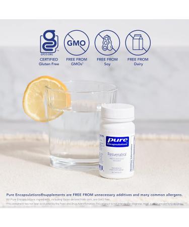 Pure Encapsulations Resveratrol 40mg - Natural Plant-Source Supplement - 60 Vegetarian Capsules - Buy Online on GoSupps.com