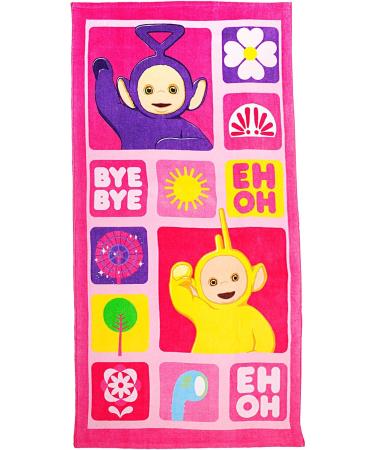 Buy 2-Piece Teletubbies Bath & Beach Towel Set | 100% Cotton Hooded Poncho | 70x140 cm | Terry & Velours - Buy Online on GoSupps.com