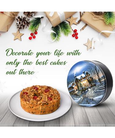 2lb Gourmet Fruit Cake Mix with Candied Fruit in Festive Tin | British Food & English Holiday Cakes | Moist Fruitcake for Christmas Gifts by Crave Island - Buy Online on GoSupps.com