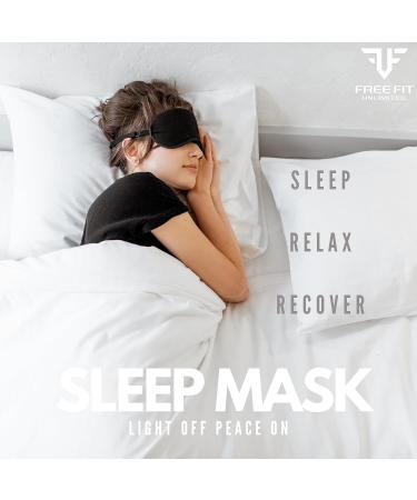 Premium Silk Sleep Mask with Ear Plugs - Light Blocking Eye Mask & Noise Reduction Earplugs for Restful Sleep - Buy Online on GoSupps.com