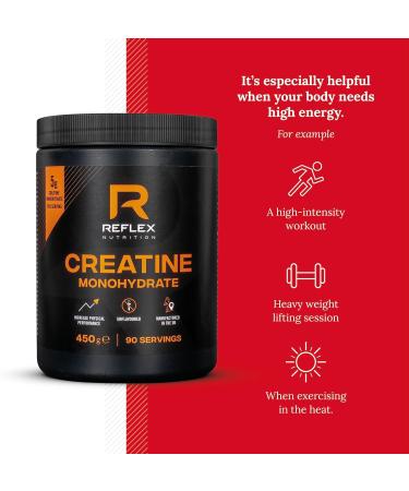 Reflex Nutrition Creatine Monohydrate 100 Percent Creatine Monohydrate 450g - Buy Online on GoSupps.com