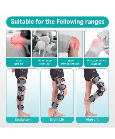 Doukom Hinged Knee Brace - Adjustable Post Op Support for ACL, PCL, MCL, Meniscus Tear & Arthritis - Orthopedic Stabilizer for Recovery - Buy Online on GoSupps.com