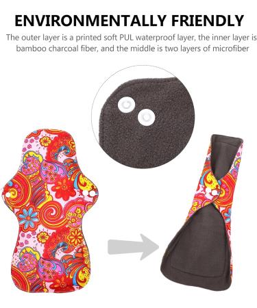 Exceart Reusable Charcoal Sanitary Pads - 3 Pack Multi-Way Menstrual Pads for Teens & Women - Buy Online on GoSupps.com