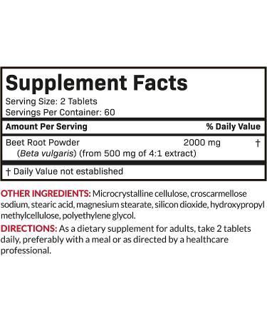 Futurebiotics Beet Root Extra Strength 2000mg - 120 Vegetarian Tablets for Heart Health & Stamina | Non-GMO, 120 Count - Buy Online on GoSupps.com