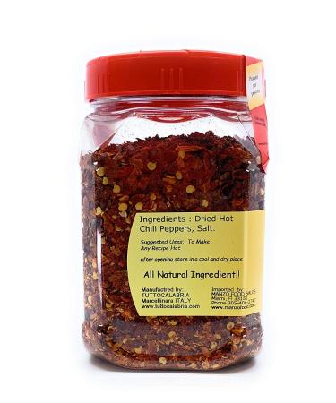 TuttoCalabria Dry Calabrian Chili Pepper Flakes 250g - All Natural Non-GMO Italy Product - Buy Online on GoSupps.com