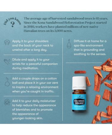 Young Living Royal Hawaiian Sandalwood Essential Oil - 5 ml for Meditation Yoga & Youthful Skin Care - Natural Aromatherapy Beauty Solutions - Buy Online on GoSupps.com
