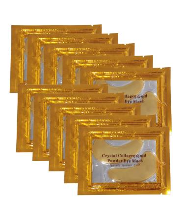 Vandarllin24K Gold Powder Gel Collagen Eye Masks Sheet Patch Remove BagsDark Circles PuffinessReduce WrinkleMoisturisingHydratingUplifting Whiteningfor Blackheads (10 Pairs) 10 Pair (Pack of 1)