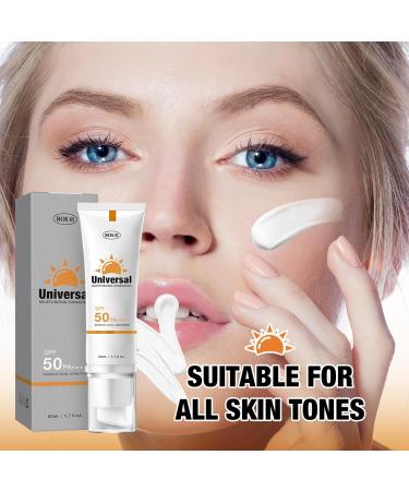 Tinted Sunscreen for Face SPF 50 - Hydrating Sun Essence Face Sunscreen Leaves No Sticky Feeling Travel Size Sunscreen Against UVA and UVB Rays (1 PC) - Buy Online on GoSupps.com