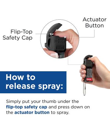 Mace Brand PepperGuard Maximum Strength Pepper Spray Personal Model, Pocket Model, or Police Model, Great for Self-Defense, Black - Buy Online on GoSupps.com
