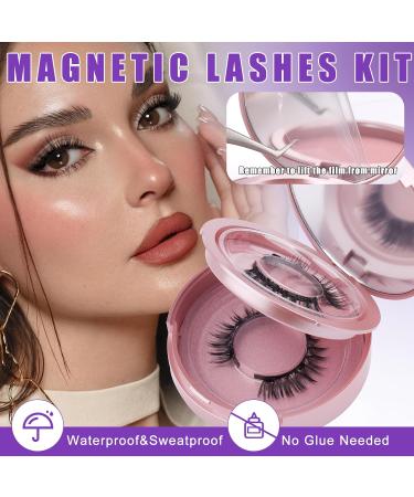 Magnetic Lashes 2 Pairs Reusable Magnetic Eyelashes with Applicator No Glue Magnetic Eye lashes Natural Look without Eyeliner Magnetic Lashes Kit(magnetic lashes-DWSP+N07) CX-DWSP+N07 - Buy Online on GoSupps.com