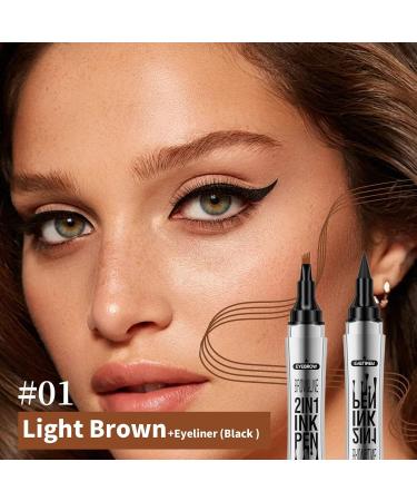 Eyebrow Pencil Eye Makeup Eyebrow Pen Natural Eyebrow Hair Long Lasting Liquid Eyebrow Pen Eyebrow Pencil (01) - Buy Online on GoSupps.com