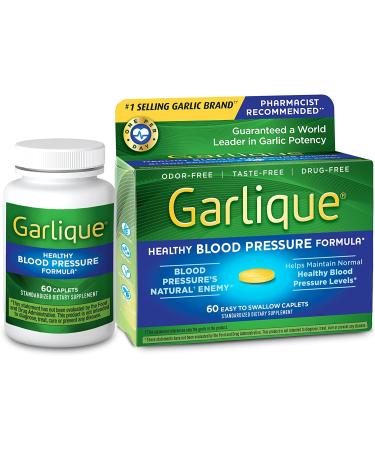 Garlique Healthy Blood Pressure Formula 60 ct - Pack of 2 | Natural Support for Cardiovascular Health - Buy Online on GoSupps.com