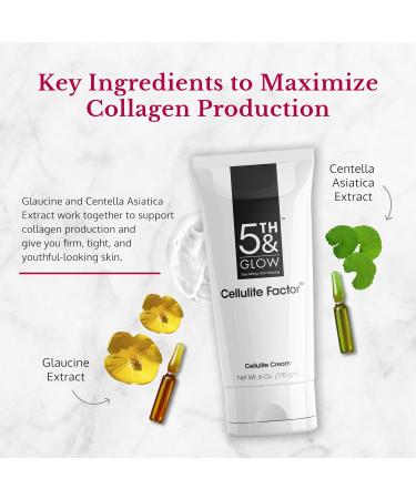 5th & Glow Cellulite Factor Cream - Reduce Dimples & Firm Skin | 6 oz Skin Firming Lotion - Buy Online on GoSupps.com