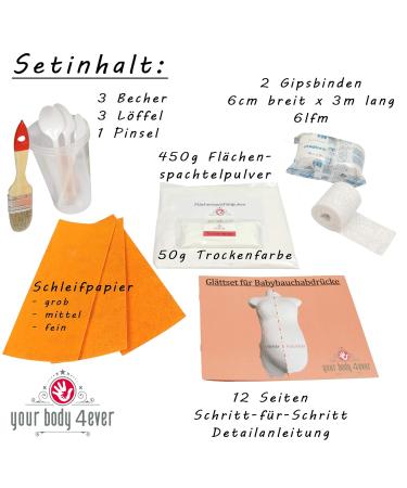 Plaster Cast Baby Belly Finishing Set | Smooth & Finish Perfectly | International Shipping Available - Buy Online on GoSupps.com