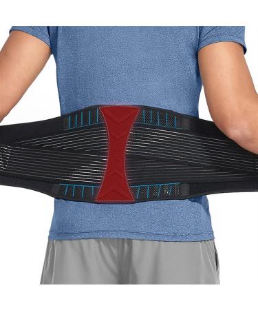 Back Support Belt Orthopedic Corset for Men Women Lumbar Brace Protector Spine Decompression Waist Trainer Trimmer Belts for Pain Relief Herniated Disc Sciatica Scoliosis(XL) XL Black