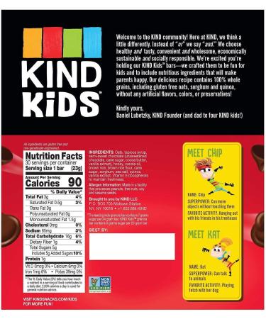 KIND Kids Chewy Chocolate Chip Granola Bars 30 ct. - Buy Online on GoSupps.com