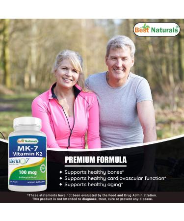 Best Naturals MK-7 Vitamin K2 100 mcg & Vitamin A 25000 IU - Buy Online on GoSupps.com