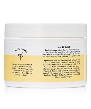 PURE SOL. Turmeric Body Scrub Glowing Exfoliating for Soft Healthy Skin Exfoliated Dry DeHydrated Dead Skin Improves Skin Texture (1 Pack) 10 Ounce (Pack of 1) - Buy Online on GoSupps.com