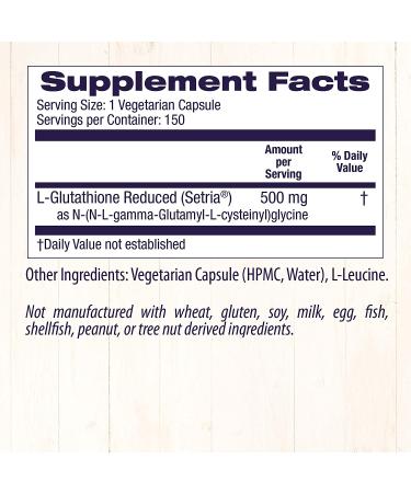 Buy Healthy Origins L-Glutathione 500mg - 150 Veggie Caps for Optimal Health - Buy Online on GoSupps.com