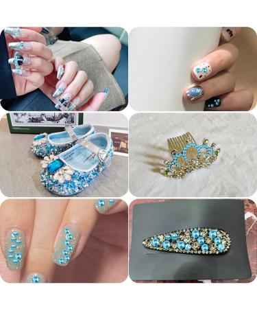 Beadsland 7200PC Flatback Rhinestones - Clear Nail Gemstones for Crafts Mixed Sizes with Wax Pencil Kit - SS3-SS10 Aquamarine - Buy Online on GoSupps.com