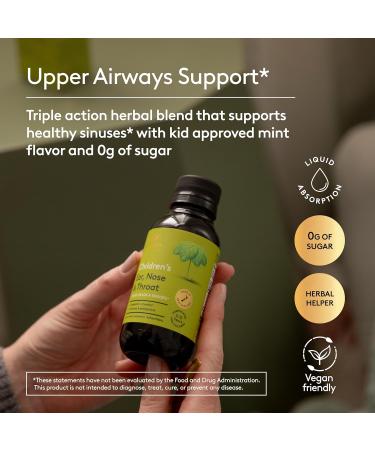 Harker Herbals Children's Ear Nose & Throat Syrup, Herbal Formula for Sinuses & Seasonal Wellness Includes Echinacea, Pelargonium & Elderflower, Plant-Based - 5.1 Fl oz (30 Servings) - Buy Online on GoSupps.com