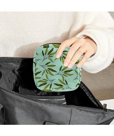 Anna Cowper Green Hand Drawn Leaf Pattern Menstrual Storage Bag - Multi-colored - Buy Online on GoSupps.com