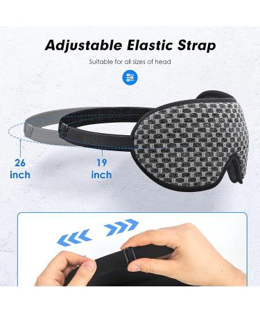 Doimeri Upgraded 3D Sleep Mask - Comfortable Light Blocking Eye Mask for Women and Men - Adjustable Strap for Night Shifts, Travel, and Naps - Gray - Buy Online on GoSupps.com