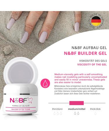 N&BF UV Aufbaugel Clear - High-Quality Professional Builder Gel (5ml) | Acid-Free Self-Smoothing Sculpting Gel for Gelnageln | Buy Online Internationally - Buy Online on GoSupps.com
