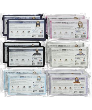Buy 120 CE Certified Colorful Surgical Masks for Adults | 10-Piece Practical Packs - International Shipping Available - Buy Online on GoSupps.com