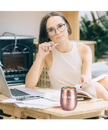 GTmileo Clients Gifts: Stainless Steel Insulated Wine Tumbler - Perfect Christmas & Birthday Gifts for Coworkers, Social Workers, Hairdressers, Lawyers, Realtors - 12oz Rose Gold - Buy Online on GoSupps.com