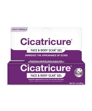 Cicatricure Scar Gel Cream Reduces Visible Scarring From Surgery Burns Acne Injury 1.0 oz ( 2pk.)