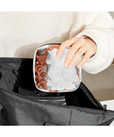 GIAPB Period Bag | Sanitary Napkin Storage & Travel Makeup Pouch - Broken Brick Wall Color - Buy Online on GoSupps.com