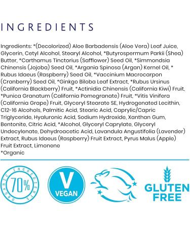 California Pure Naturals Nourishing Cream - Vegan Moisturizer with Jojoba, Argan & Hyaluronic Acid for Sensitive Skin - 1.7 oz - Buy Online on GoSupps.com