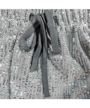 Duohropke Women's Sequin Pants - High Waist Glitter Party Pants Elegant Stretch Leisure Trousers - Silver - Buy Online on GoSupps.com