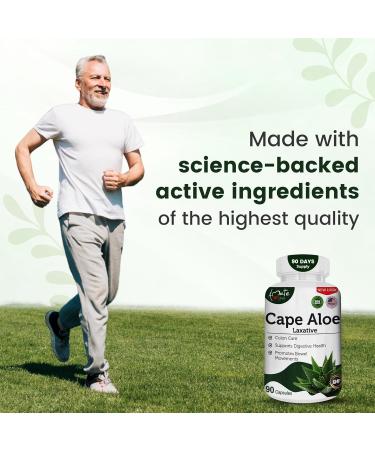 Amate Life Cape Aloe Natural Laxative Supplement - Constipation Relief & Digestion Help - 90 Caps - Non-GMO - Buy Online on GoSupps.com