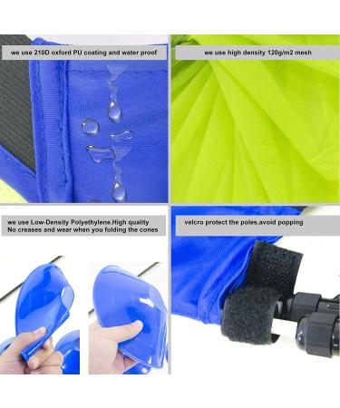 porayhut Pop up Soccer Net Set of 2 - Portable 210D Oxford Goal for Kids with 8 Field Marker Cones and Stakes - 2.5FT Blue Goal for Backyard and Soccer Training - Buy Online on GoSupps.com