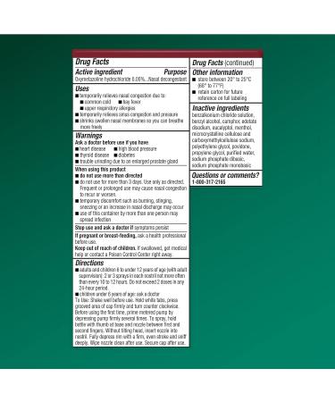 Afrin No Drip Severe 12 Hour Nasal Decongestant Pump Mist - 0.5 ounce 0.5 Fl Oz - Buy Online on GoSupps.com