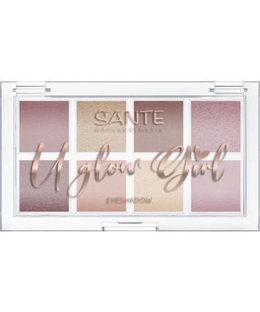 Sante Naturkosmetik SANTE Naturkosmetik U Glow Girl Eyeshadow Palette 01 My Berry Bestie: 8 highly pigmented eyeshadows in berry shades matte and shimmer vegan NATRUE certified limited edition