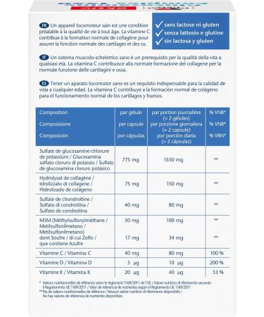 Doppelherz Glucosamine Complex 1550 - Collagen + MSM + Vitamin C - as a contribution to normal collagen formation for normal cartilage function - 120 capsules - Buy Online on GoSupps.com