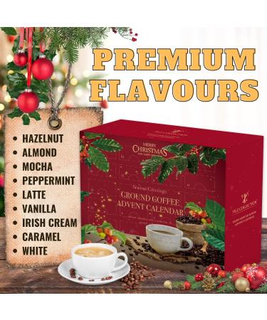 Coffee Advent Calendar 2023 - Selection of 24 Premium Flavoured Coffee Mix - Christmas Presents for Men and Women - Christmas Calendar - Coffee Gifts for Men and Women (Ground Coffee) Ground Coffee Advent - Buy Online on GoSupps.com