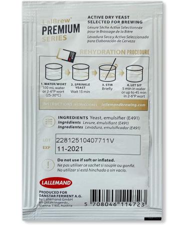Lallemand Diamond beer yeast bottom fermentation yeast 11 g dry yeast for light warehouse lager export Classic yeast with neutral taste Ideal for hobby brewers - Buy Online on GoSupps.com