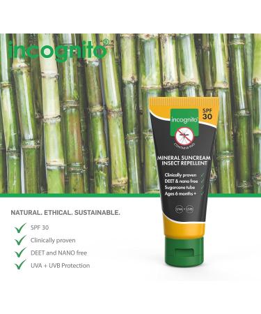 SPF30 Incognito Sunblock Insect Repellent 100ml - 3-in-1 Moisturizer for Soft, Protected Skin - Buy Online on GoSupps.com
